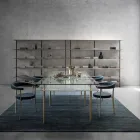 Tapete feito à mão tecido na Índia de lã de alta qualidade e seda de bambu - Anella Viadurini