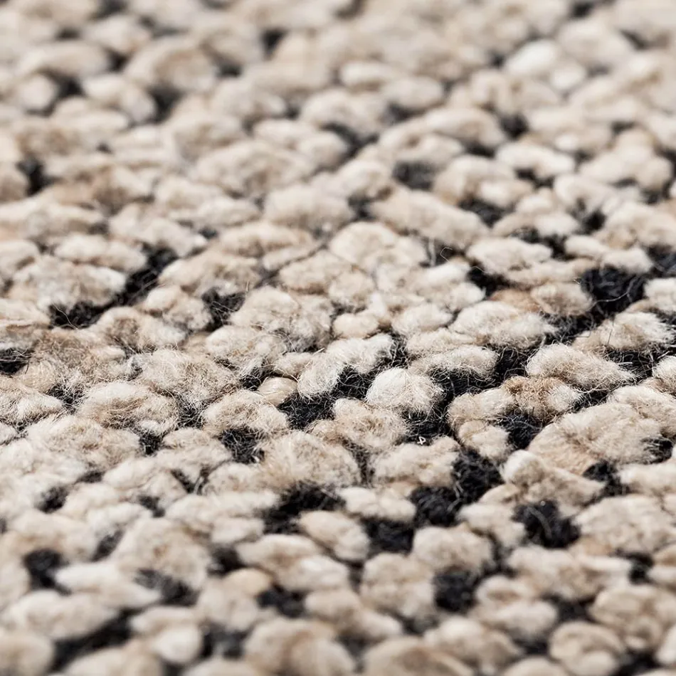 Tapete feito à mão tecido na Índia de lã de alta qualidade e seda de bambu - Anella Viadurini