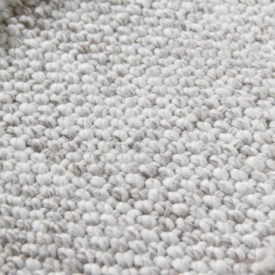 Tapete de lã com franjas para design amplo e moderno Preto ou creme - Jacqueline Viadurini