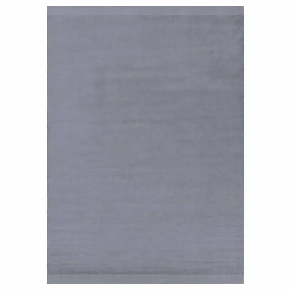 Tapete Grande de Lã e Seda Colorido com Banda de Design Moderno - Mistura Viadurini