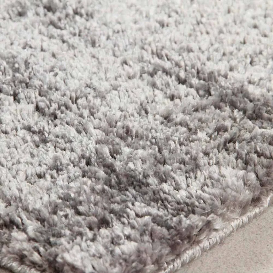 Grande tapete de seda e algodão de design moderno, cabelos coloridos - Etesia Viadurini