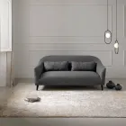 Tapete de sala de estar com design moderno e elegante em seda e lã de bambu - Pasha Viadurini