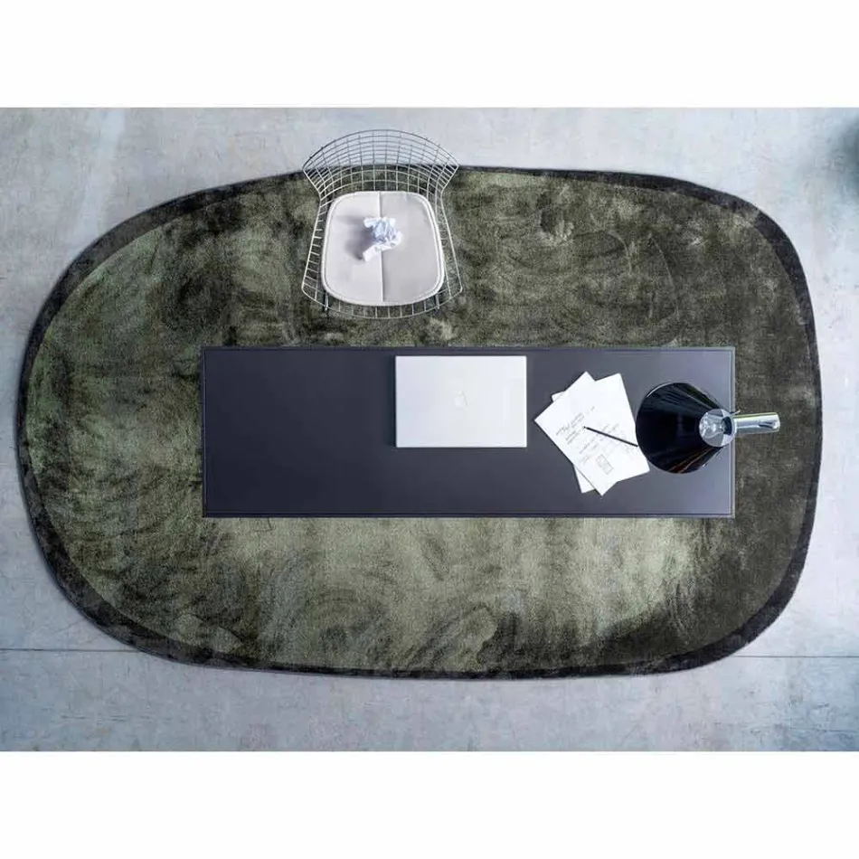 Tapete Oval da Sala em Poliamida com Impressão Digital - Palmer Viadurini