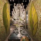 Tapete de sala em forma de folha em lã tufada à mão feito na Itália - Acino Viadurini