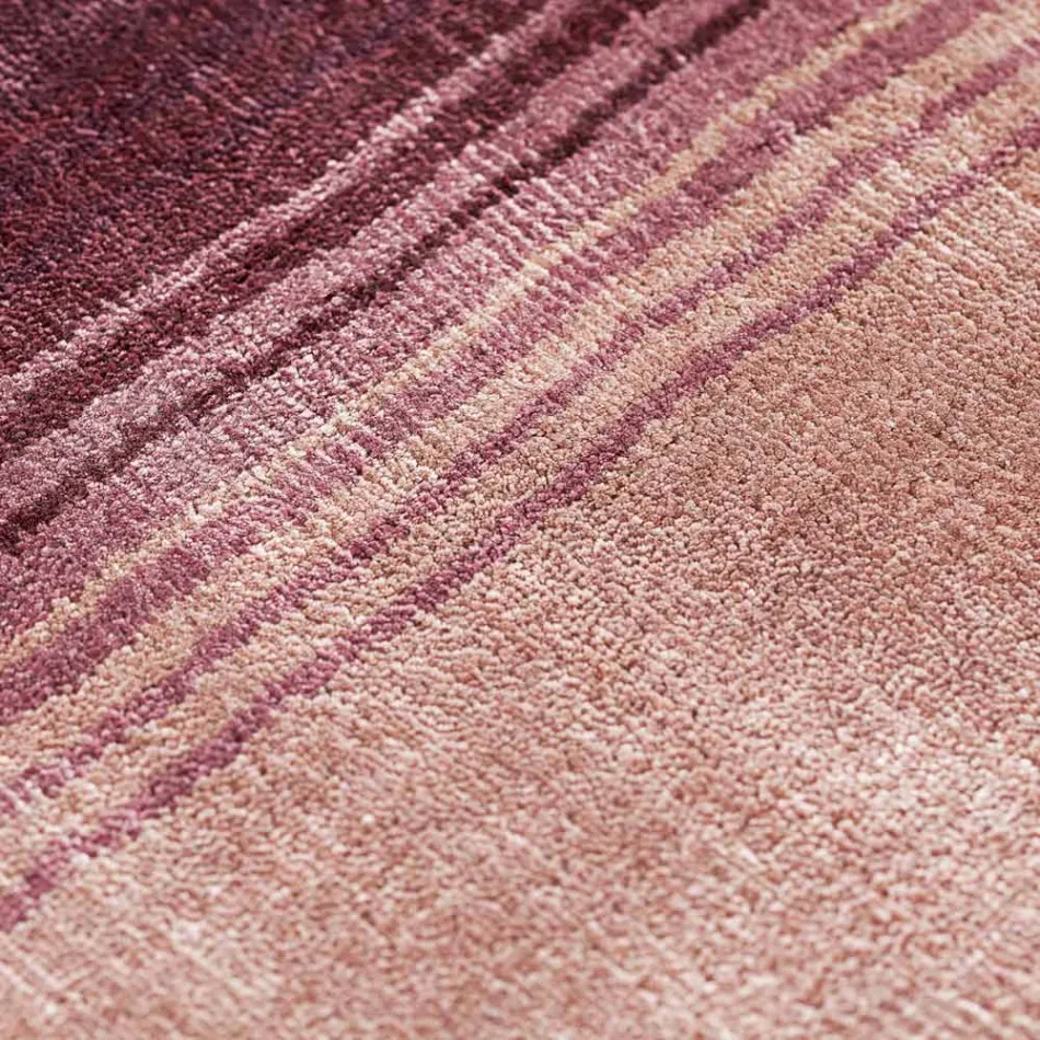 Tapete de sala feito à mão em tecido de viscose de alta qualidade na Índia - Bonnet Viadurini