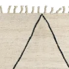 Tapete de sala de lã e algodão com desenho geométrico moderno - Metria Viadurini