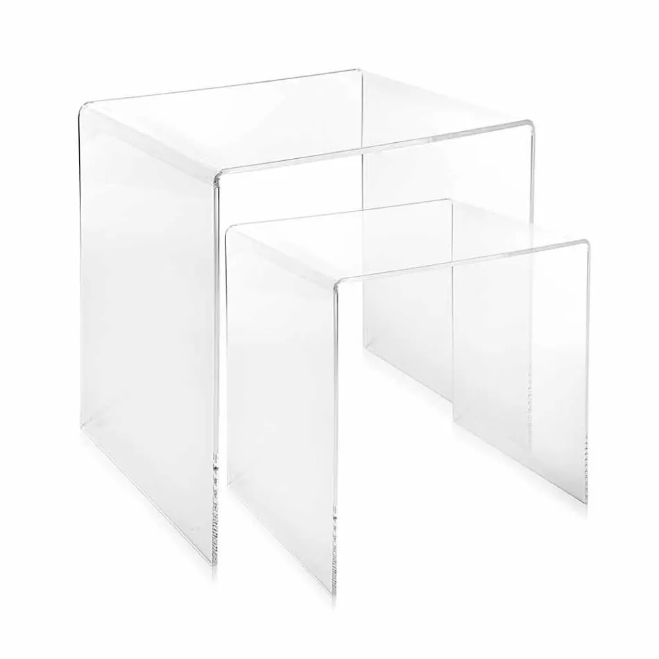 Mesas de design em plexiglass colorido produzido na Itália, Spinoso Viadurini