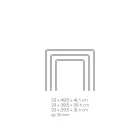 Mesas de centro da sala de estar em cristal acrílico mínimo transparente 3 peças - Cecco Viadurini