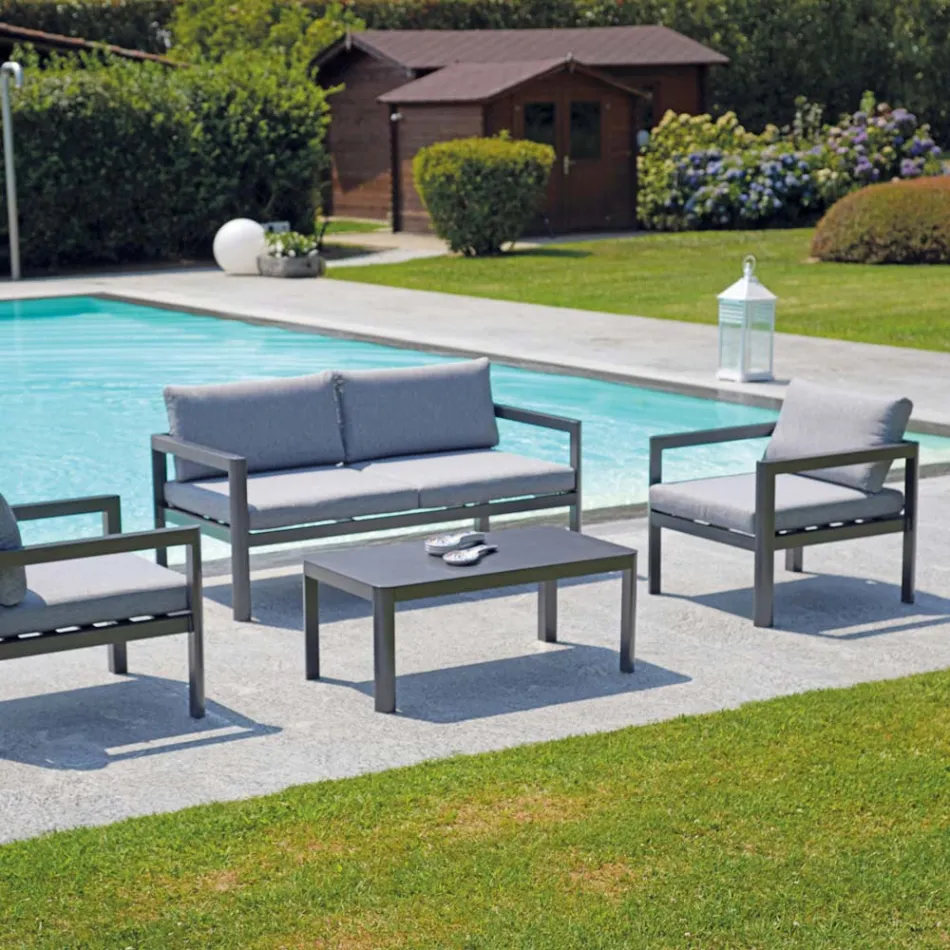 Mesa de Jardim 100x55 cm em Alumínio com Diferentes Acabamentos - Mickey Mouse Viadurini