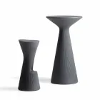 Mesa de centro alta ao ar livre em polietileno com tampo redondo Fabricado na Itália - Desmond Viadurini