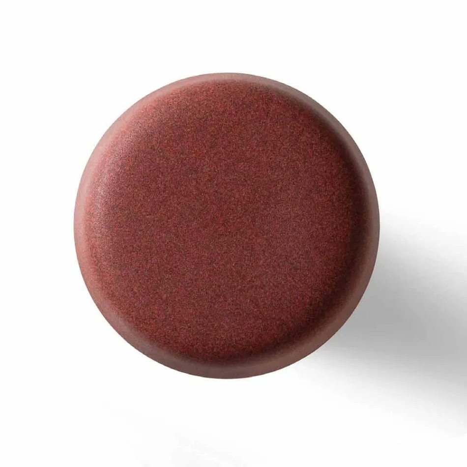 Mesa de centro alta ao ar livre em polietileno com tampo redondo Fabricado na Itália - Desmond Viadurini