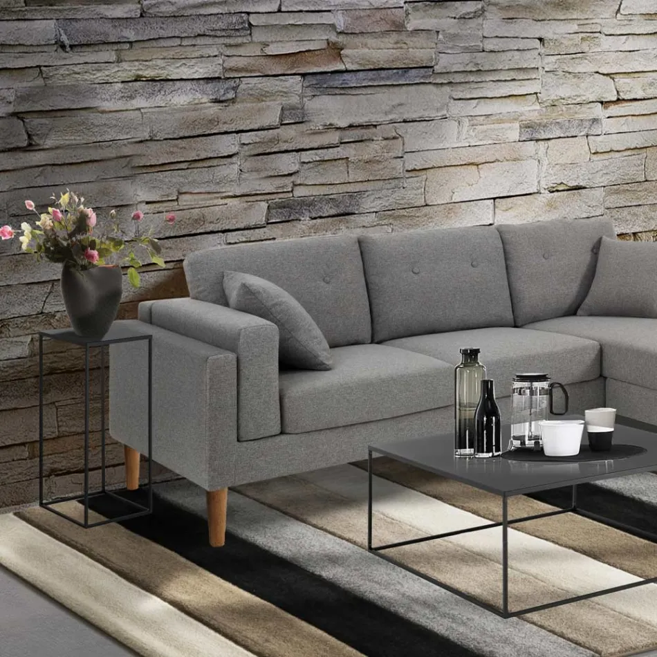 Mesa de centro alta em aço - Osmio Viadurini