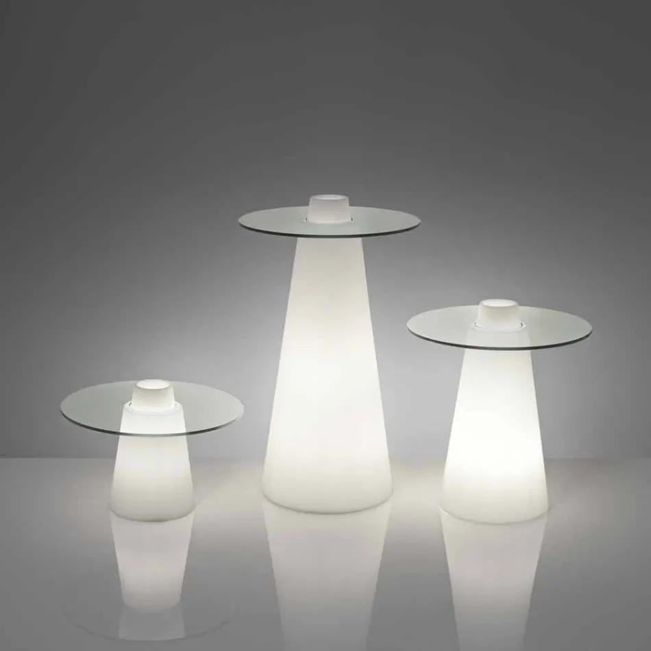 Polietileno e vidro de mesa alta Peak Slide (H120) feitos na Itália Viadurini