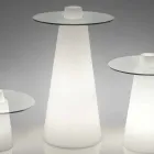 Polietileno e vidro de mesa alta Peak Slide (H120) feitos na Itália Viadurini