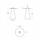 Polietileno e vidro de mesa alta Peak Slide (H120) feitos na Itália Viadurini