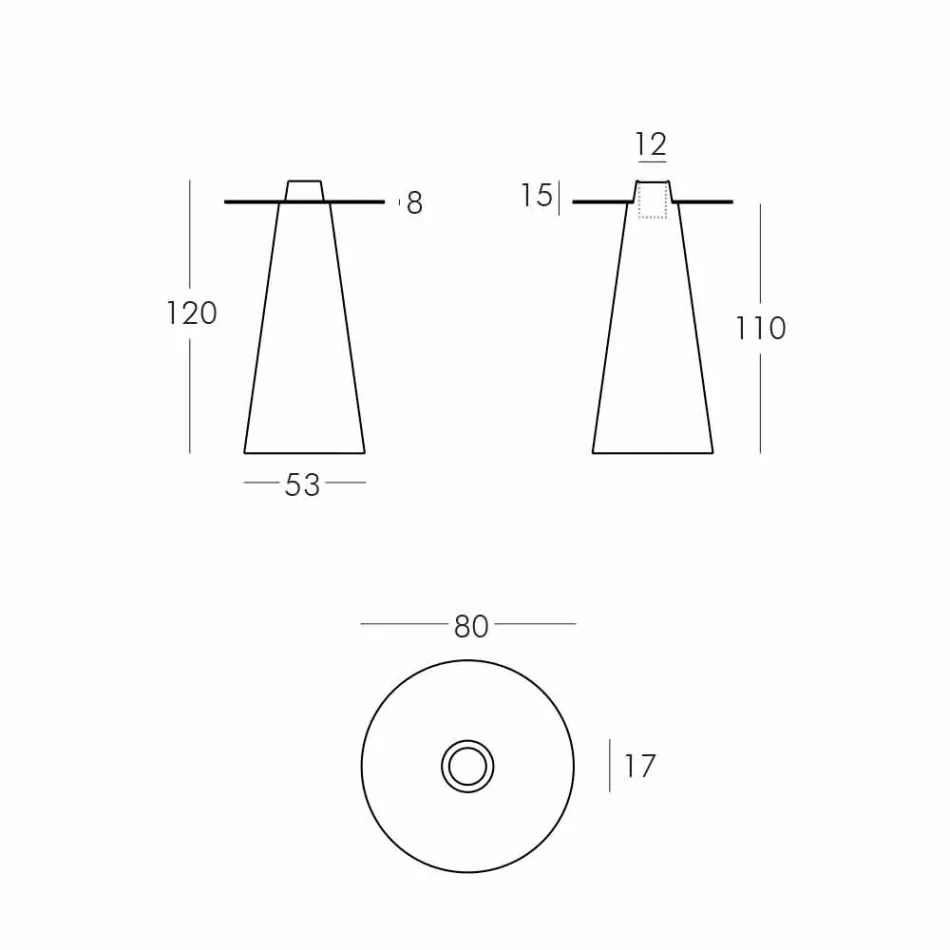 Polietileno e vidro de mesa alta Peak Slide (H120) feitos na Itália Viadurini