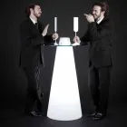 Polietileno e vidro de mesa alta Peak Slide (H120) feitos na Itália Viadurini