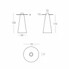 Polietileno e vidro de mesa alta Peak Slide (H120) feitos na Itália Viadurini