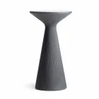 Mesa de centro alta redonda ao ar livre em polietileno e HPL Made in Italy - Desmond Viadurini