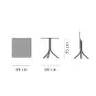 Mesa de Bar Exterior com 3 Pernas Reclináveis de Alumínio em 2 Acabamentos - Filomena Viadurini