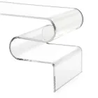 Mesa de centro Dennis em acrílico transparente, fabricada na Itália. Viadurini