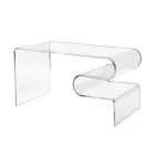 Mesa de centro Dennis em acrílico transparente, fabricada na Itália. Viadurini