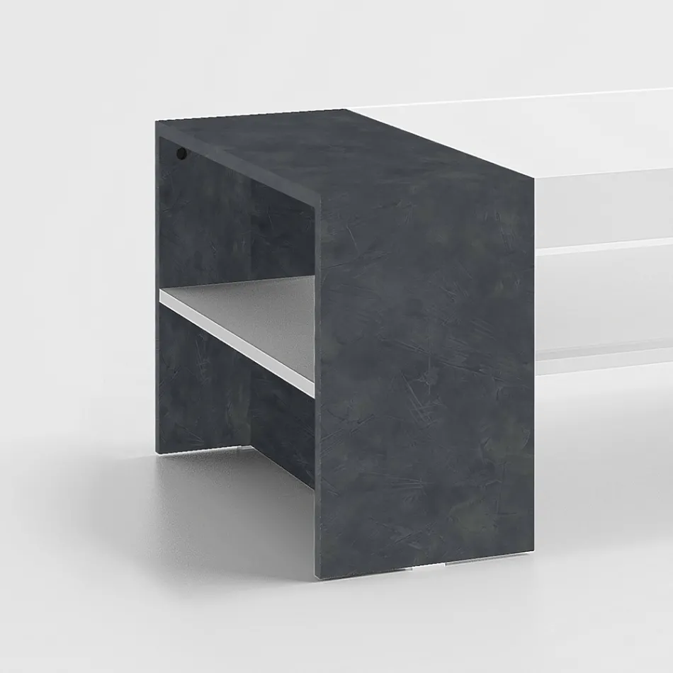 Mesinha Baixa para Sala em Madeira Branca 3 Acabamentos - Rames Viadurini