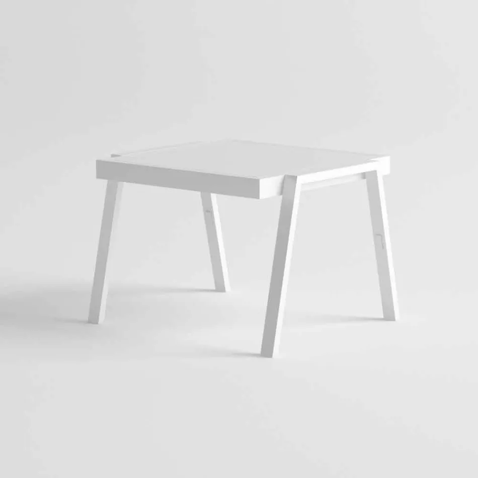 Mesa de centro moderna ao ar livre em alumínio e laminado - Carmine2 Viadurini