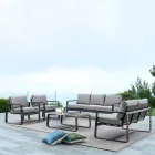 Mesa Baixa Externa em Alumínio Pintado a Branco ou Antracite - Aniello Viadurini