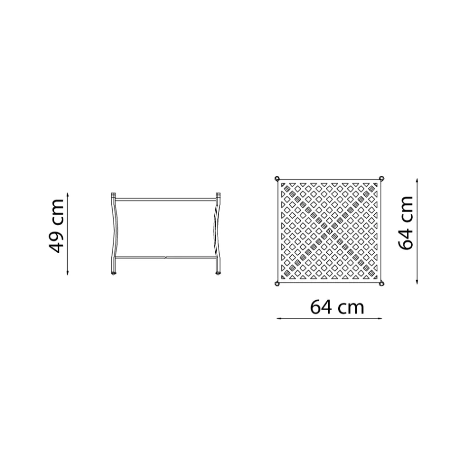 Mesa de centro dobrável para exterior em aço galvanizado fabricado na Itália - Selvaggia Viadurini