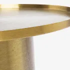 Mesa de centro de design em aço latão banhado - Kakta Viadurini