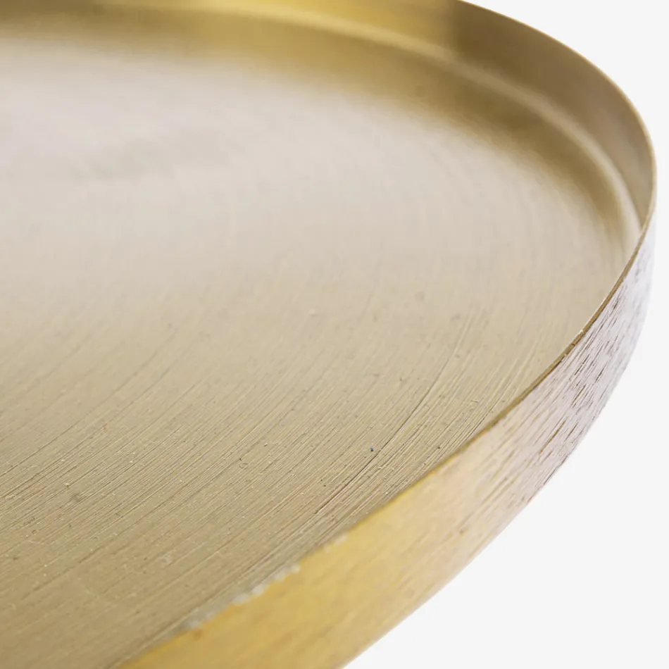 Mesa de centro de design em aço latão banhado - Kakta Viadurini