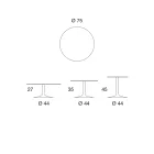 Mesinha Baixa em Metal e Cerâmica de Vários Tamanhos - Amereo Viadurini