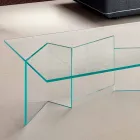 Mesa de centro baixa em vidro extra-claro 2 tamanhos feitos na Itália - aleatório Viadurini