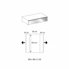 Mesa Baixa para Sala de Estar em Vidro Fumê e Gavetas de Madeira 3 Tamanhos - Mantra Viadurini