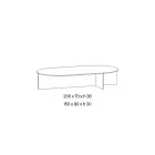 Mesa de centro Laris em vidro bronze com design refinado, fabricada na Itália. Viadurini