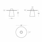 Polietileno e vidro de mesa baixa Peak Slide (H50) fabricados na Itália Viadurini