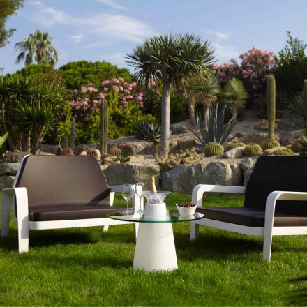 Polietileno e vidro de mesa baixa Peak Slide (H50) fabricados na Itália Viadurini