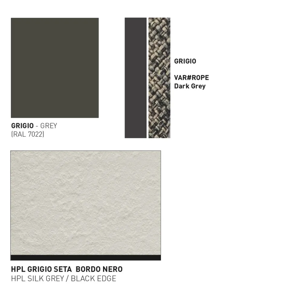 Tampo de mesa baixo Hpl ou cerâmica fabricado na Itália - Emmacross por Varaschin Viadurini