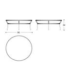 Tampo de mesa baixo Hpl ou cerâmica fabricado na Itália - Emmacross por Varaschin Viadurini