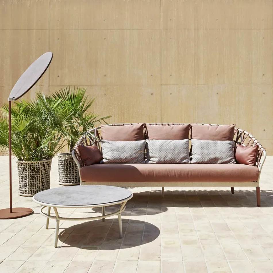 Tampo de mesa baixa Hpl ou cerâmica feita na Itália - Emmacross por Varaschin Viadurini