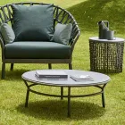 Tampo de mesa baixa Hpl ou cerâmica feita na Itália - Emmacross por Varaschin Viadurini