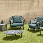 Tampo de mesa baixo Hpl ou cerâmica fabricado na Itália - Emmacross por Varaschin Viadurini