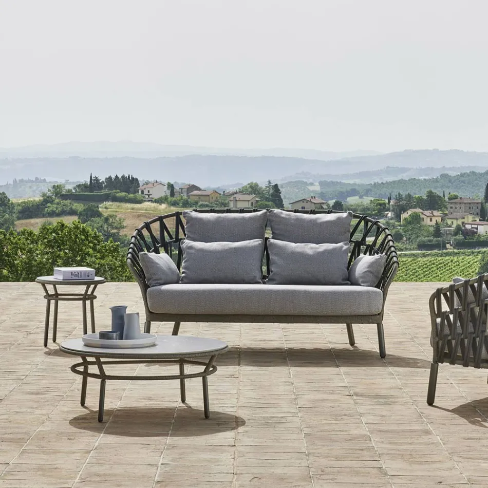 Tampo de mesa baixa Hpl ou cerâmica feita na Itália - Emmacross por Varaschin Viadurini