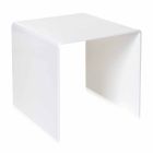 Mesa de centro branca contemporânea 50x50cm Terry Big, fabricada na Itália Viadurini