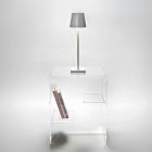 Mesa de cabeceira em Plexiglass Transparente ou Fumado Fabricado na Itália - Lollao Viadurini
