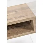 Mesa de cabeceira reciclável em plexiglass transparente e madeira - Pascoli Viadurini