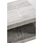 Mesa de cabeceira reciclável em plexiglass transparente e madeira - Pascoli Viadurini