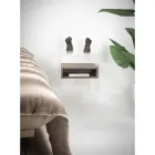 Mesa de cabeceira reciclável em plexiglass transparente e madeira - Pascoli Viadurini