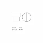 Mesa de cabeceira redonda de design moderno em Bordeaux ou Blue Wood - Vinnie Viadurini